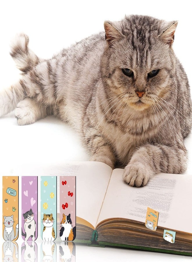 Prudiut 48 Pcs Magnetic Bookmarks Cats Magnets Bookmark Clips Party Favors Book Lovers Gifts Cute Book Marks for Reading Women Kids Christmas Stocking Stuffers Book Reading Accessories, 24 Designs (Cat) - Image 5