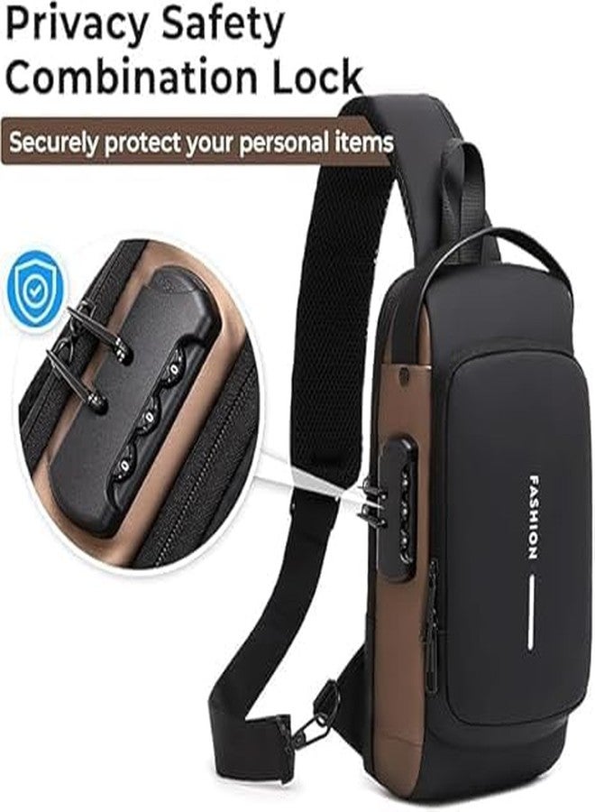 VYNEX Trendy Fashion Sling Bag With USB Charging Port | Waterproof Crossbody Shoulder Backpack For Men And Women | Stylish Lightweight Travel College Casual Bag - Image 2