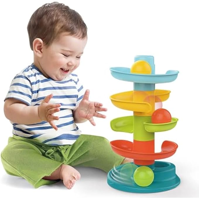 BABY TOYS ROLLING BALL EARLY LEARNING AND FUN FOR TODDLER FOR BOY AND GIRL SIMPLE GIFT FOR DAILY SEAT AND PLAY AT HOME - Image 1