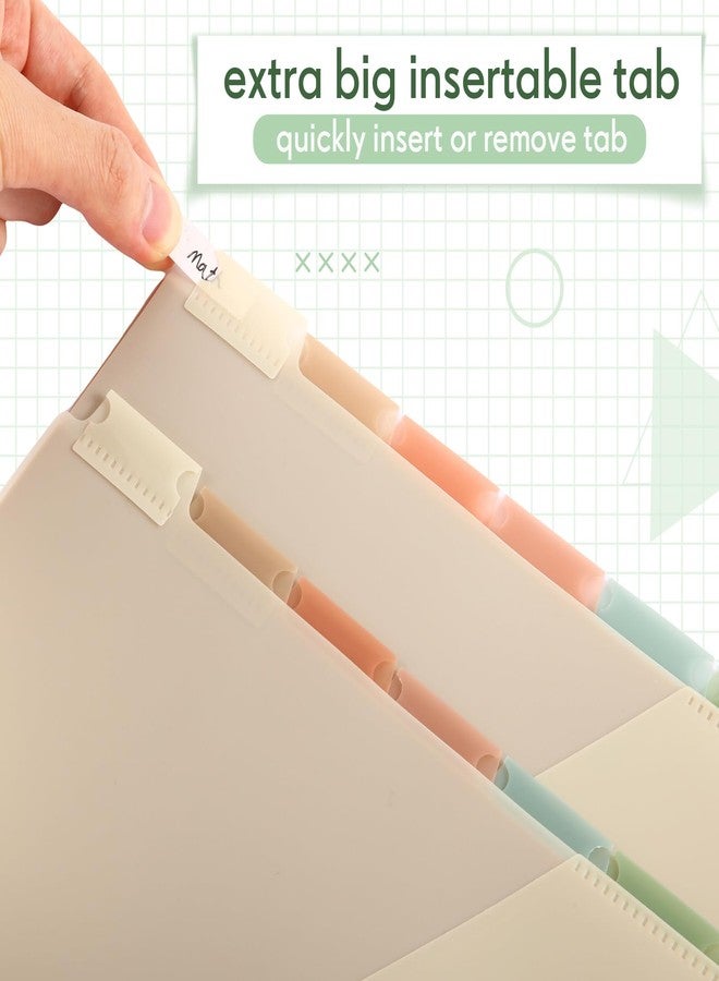 Resholder 6 Sets 8 Tab Plastic Binder Dividers with Pockets for 3 Ring Binders 9 3/4 x 11 1/2 Inches 3 Hole Punched Page Dividers Sturdy Colorful Dividers for Office(Classic Color) - Image 5