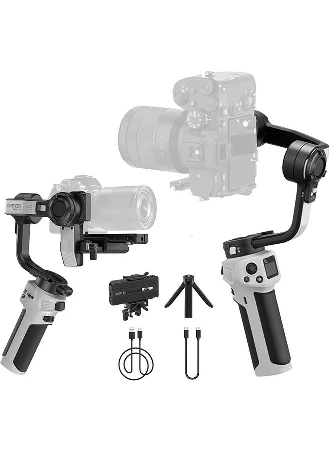 Zhiyun - ZHIYUN CINEPEER Weebill 3E[Official], 3-Axis Lightweight Gimbal Stabilizer for DSLR & Mirrorless Camera Canon/Sony/Panasonic/Nikon, 3KG Payload, Native Vertical Shooting, Bluetooth Shutter Control - Image 1