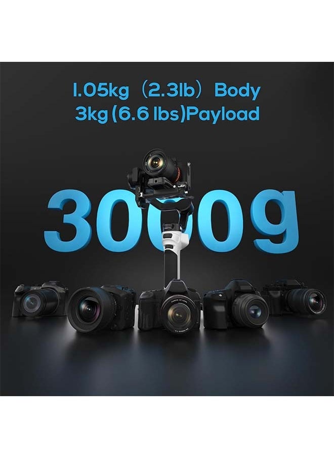 Zhiyun - ZHIYUN CINEPEER Weebill 3E[Official], 3-Axis Lightweight Gimbal Stabilizer for DSLR & Mirrorless Camera Canon/Sony/Panasonic/Nikon, 3KG Payload, Native Vertical Shooting, Bluetooth Shutter Control - Image 1