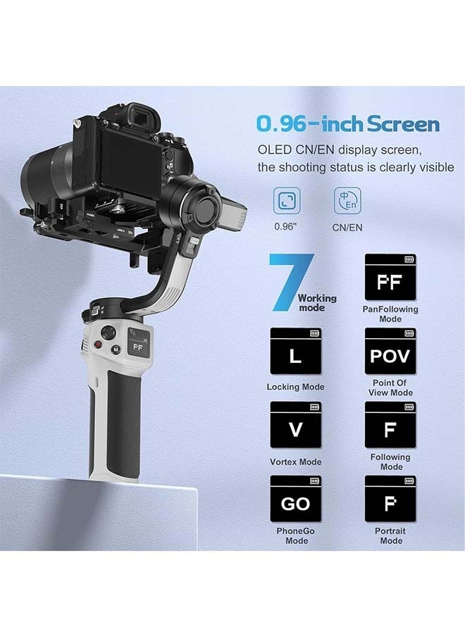 Zhiyun - ZHIYUN CINEPEER Weebill 3E[Official], 3-Axis Lightweight Gimbal Stabilizer for DSLR & Mirrorless Camera Canon/Sony/Panasonic/Nikon, 3KG Payload, Native Vertical Shooting, Bluetooth Shutter Control - Image 1