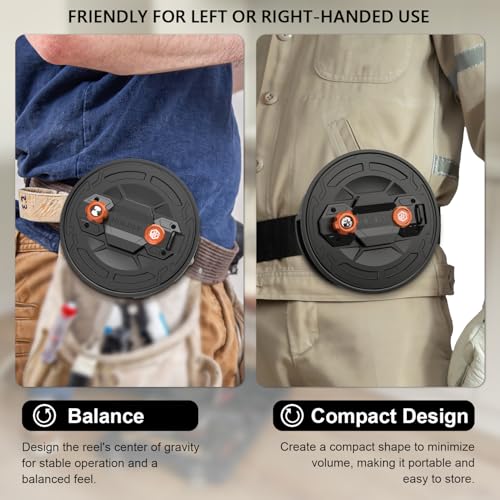 Holdly Lightweight Aluminum Tie Wire Reel Quick-Lock and Release Mechanism, Tie Wire Stripper Designed for 12-18 Gauge Wires. Dual-Sided Rewind Knob for Left or Right-Handed Operation - Image 4
