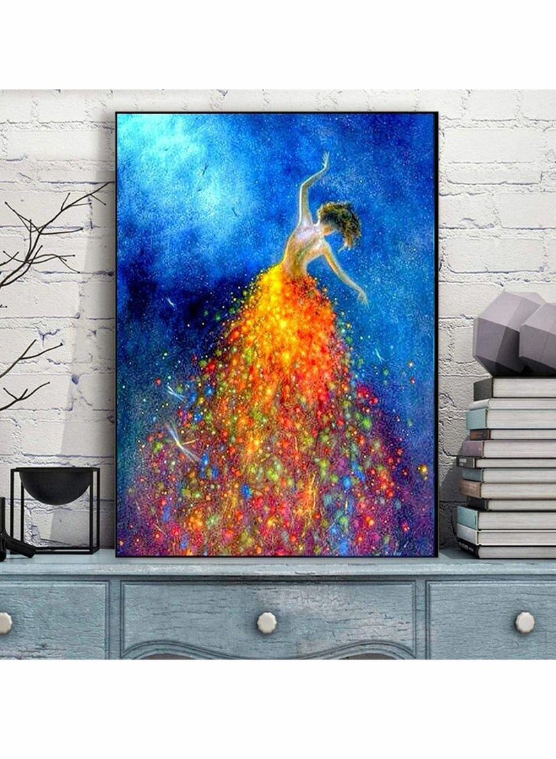 KASTWAVE طقم كيت رسم الماس 5D بنفسك ، طقم رسم الماس للراقص ، صور تطريز بلورية ، فن الحياكة عبر الصليب للديكور المنزلي طقم رسم الماس 5D كامل  - Image 3