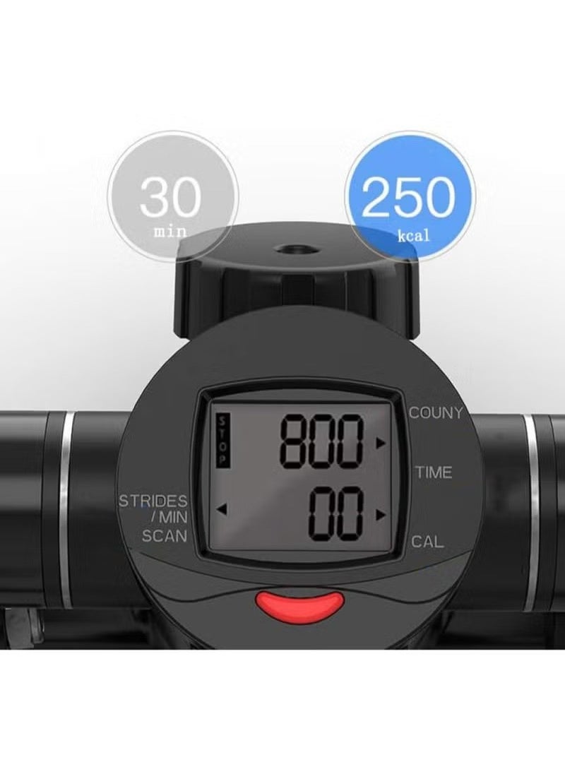 Mini Fitness Twist Stepper Electronic Display Home Exercise Equipment with Resistance Bands