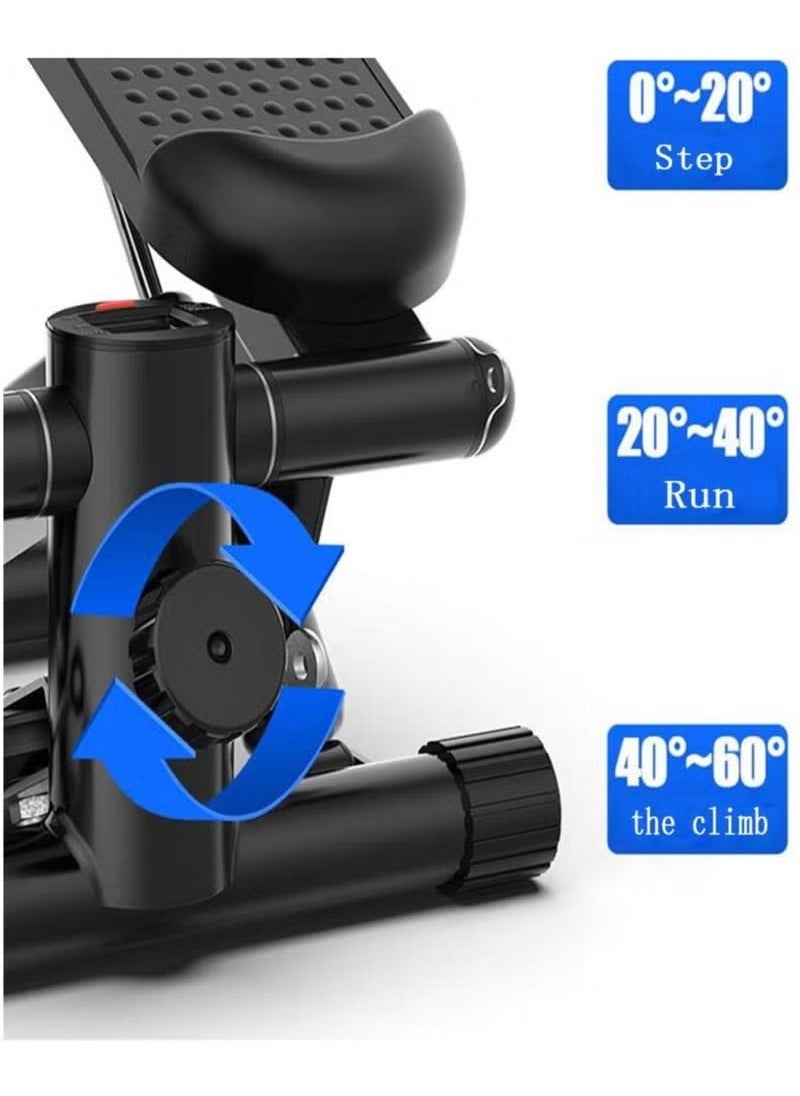 Mini Fitness Twist Stepper Electronic Display Home Exercise Equipment with Resistance Bands