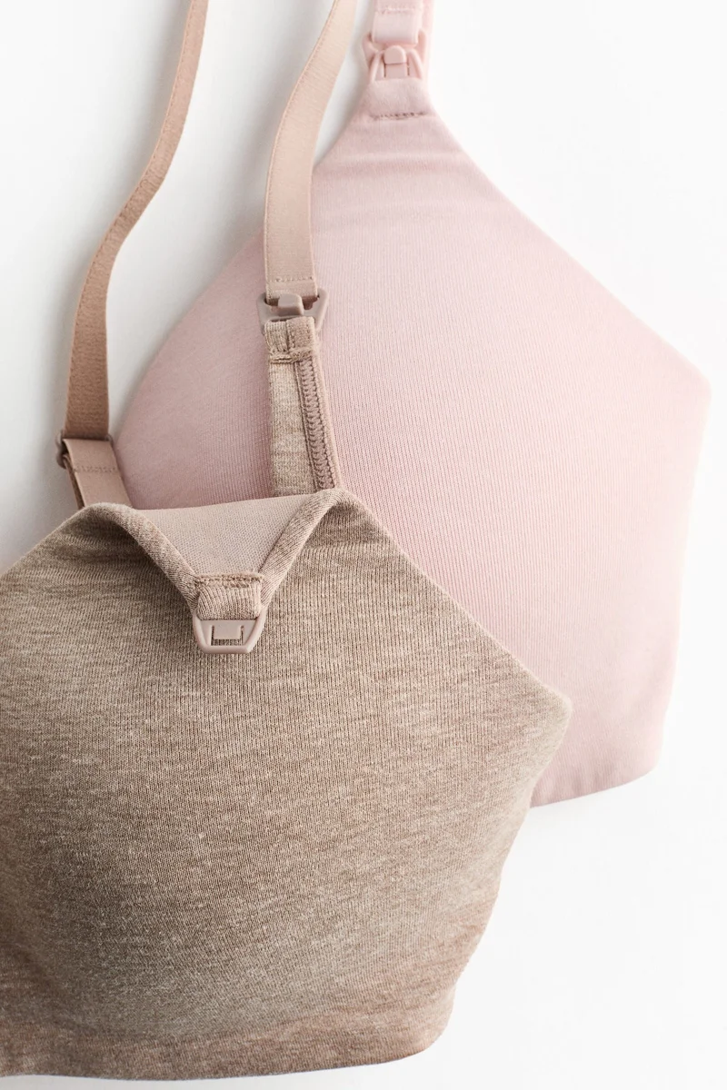 H&M  MAMA 2-pack padded cotton nursing bras for Women | Best Price UAE