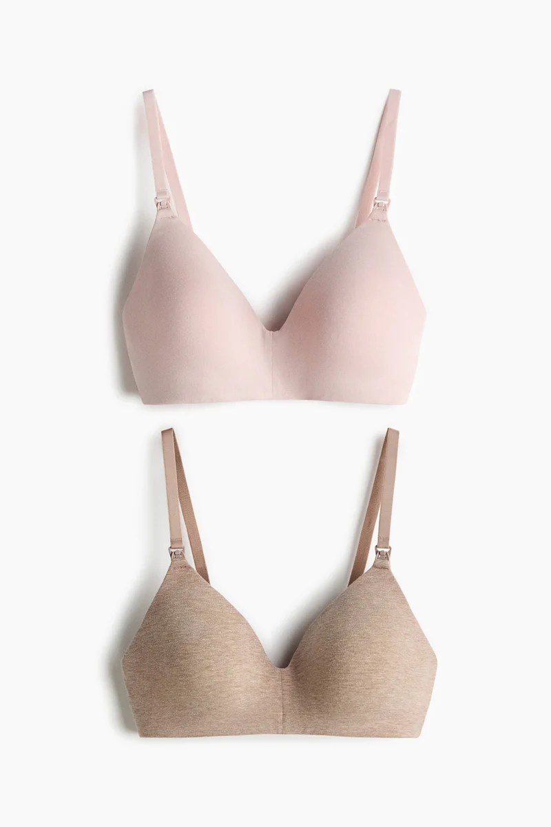 H&M  MAMA 2-pack padded cotton nursing bras for Women | Best Price UAE