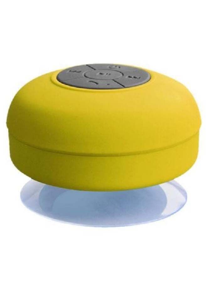 NIBEMINENT Waterproof Portable Bluetooth Speaker With Suction Cup Yellow/Grey - Image 1
