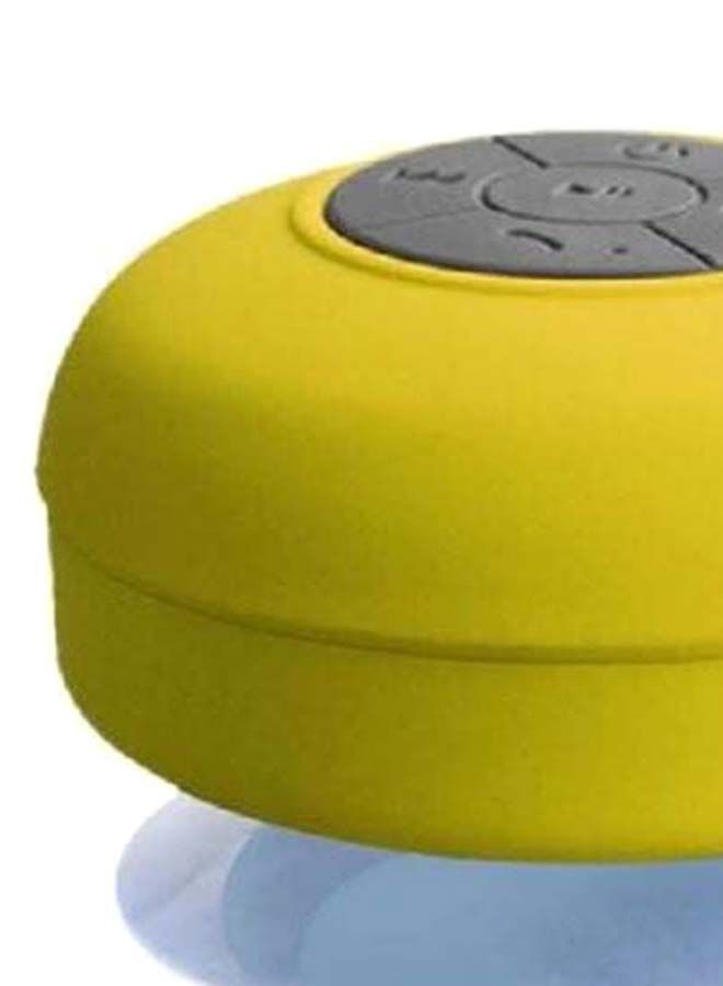 NIBEMINENT Waterproof Portable Bluetooth Speaker With Suction Cup Yellow/Grey - Image 2
