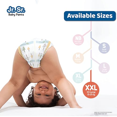 Jr. Sr. Baby Diaper Pants | XXL Size (15-25 kg), 42 Count | Pack of 1 | Upto 12 hr Absorption with Advanced Leak Protection | Safe For Babies Skin | Soft, Secure & Comfy - Image 5