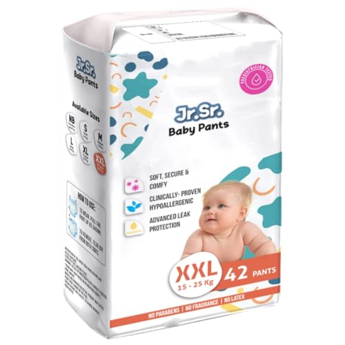 Jr. Sr. Baby Diaper Pants | XXL Size (15-25 kg), 42 Count | Pack of 1 | Upto 12 hr Absorption with Advanced Leak Protection | Safe For Babies Skin | Soft, Secure & Comfy - Image 1