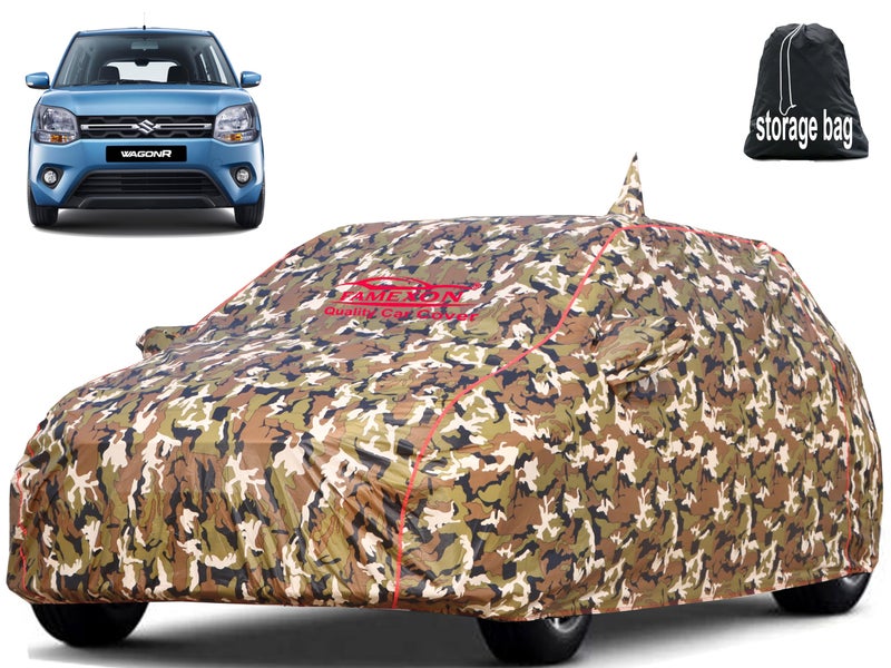 FAMEXON Marruti Wagon R Car Cover Waterproof with Free Bag and All Weather for Car Cover,100% Waterproof Outdoor Car Covers Rain Snow UV Dust Protection. Custom Fit - Image 1