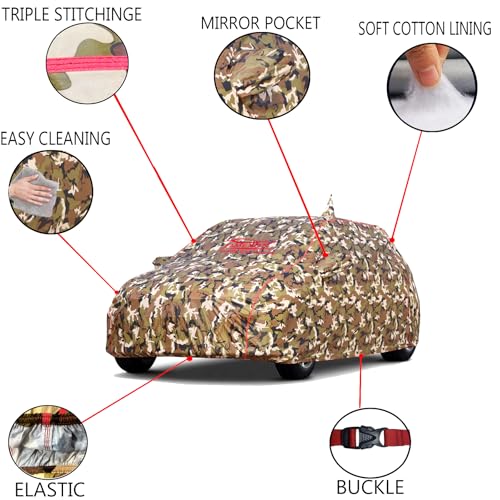 FAMEXON Marruti Wagon R Car Cover Waterproof with Free Bag and All Weather for Car Cover,100% Waterproof Outdoor Car Covers Rain Snow UV Dust Protection. Custom Fit - Image 2