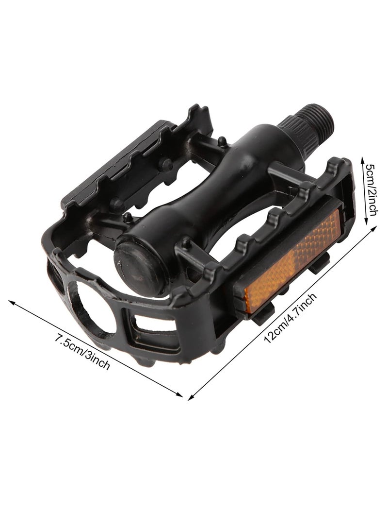 Meetion 1 Pair Pedals Aluminum Lightweight Black Aluminum Alloy Pedals for Mountain Bikes and Road Bikes, Replacement Part - Image 4