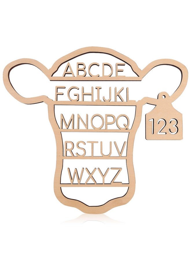 Nichake Western Nursery Wall Decor Neutral Cow Alphabet Wall Art,3D Cut ABC Letters Signs,Boho Wall Decor for Nursery, Bedroom, Playroom,and Kids Room - Image 1