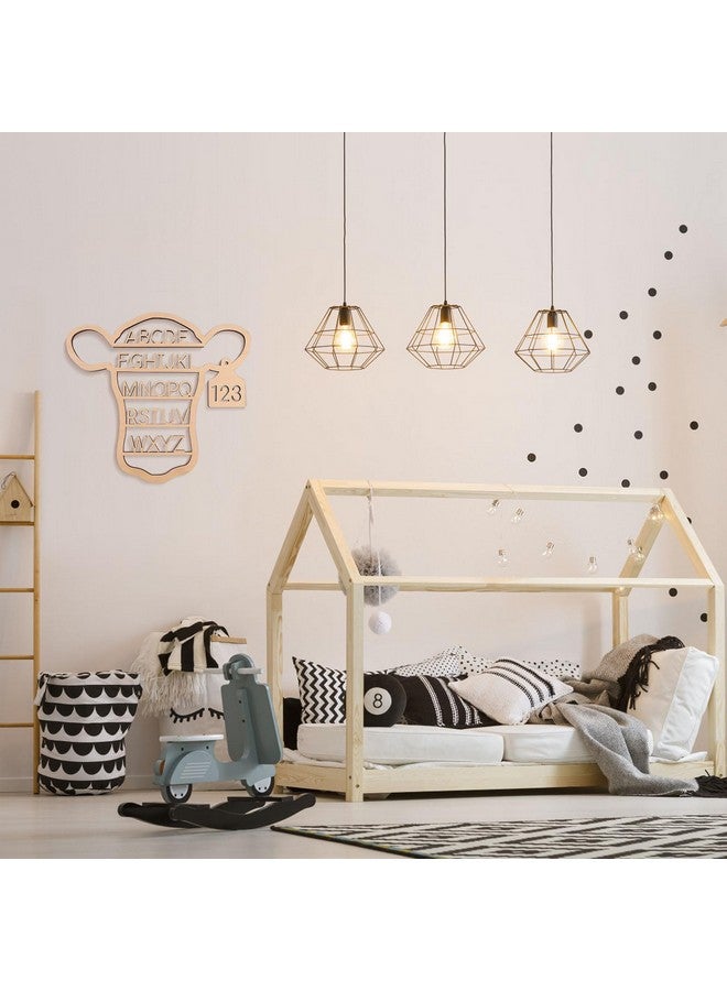 Nichake Western Nursery Wall Decor Neutral Cow Alphabet Wall Art,3D Cut ABC Letters Signs,Boho Wall Decor for Nursery, Bedroom, Playroom,and Kids Room - Image 3