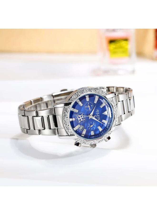 Julius Women's Watch Multifunction Calendar Luxury Ol Style Fashion Luminous Ladies Watch Gift For Women's Day - Image 4