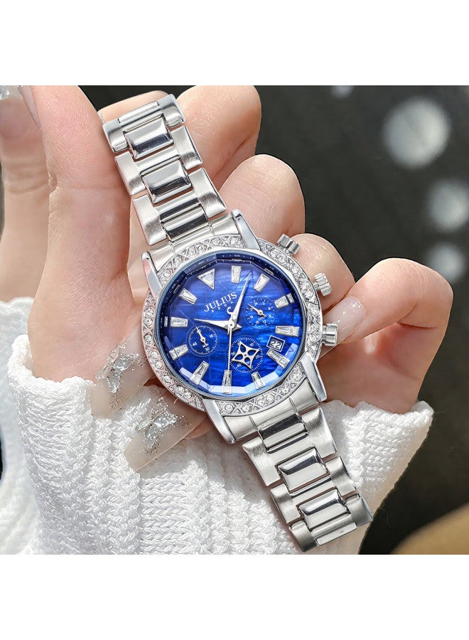 Julius Women's Watch Multifunction Calendar Luxury Ol Style Fashion Luminous Ladies Watch Gift For Women's Day - Image 1