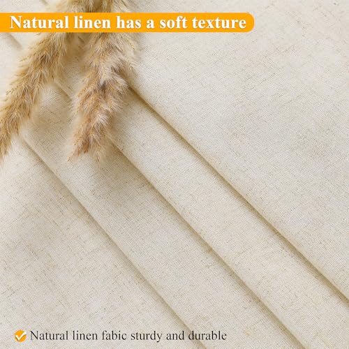 Jowels No Hooks Linen Textured Shower Curtain with Snap-in Fabric Liner Set,Beige Hotel Luxury Decor Shower Curtains for Bathroom with See Through Top Window,Water Resistant Fabric,72Wx75L,Cream - Image 2