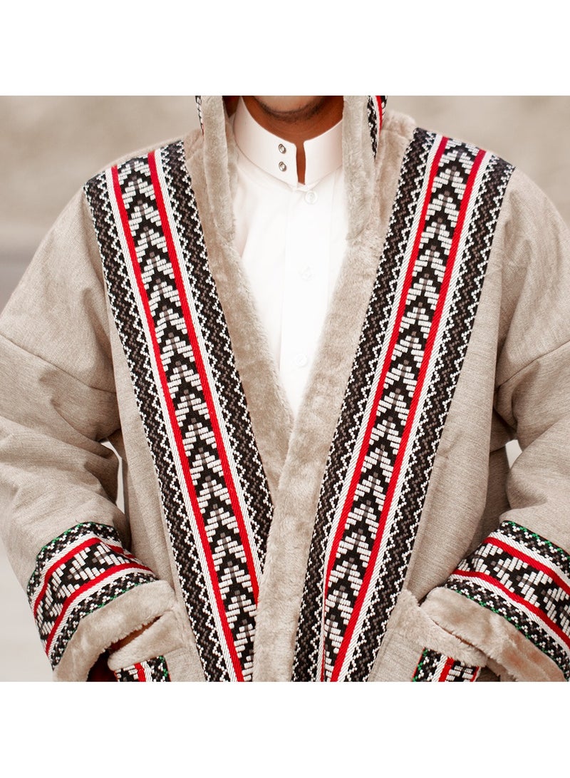 RS Winter natural farwa coat in beige colour - Image 1