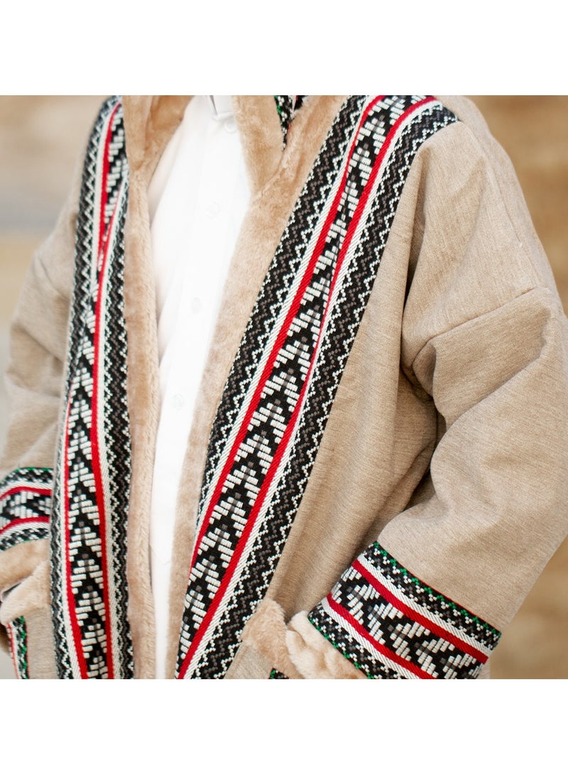 RS Winter natural farwa coat in beige colour - Image 2