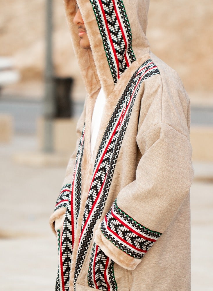 RS Winter natural farwa coat in beige colour - Image 4