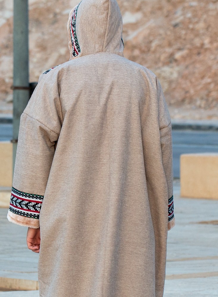 RS Winter natural farwa coat in beige colour - Image 5