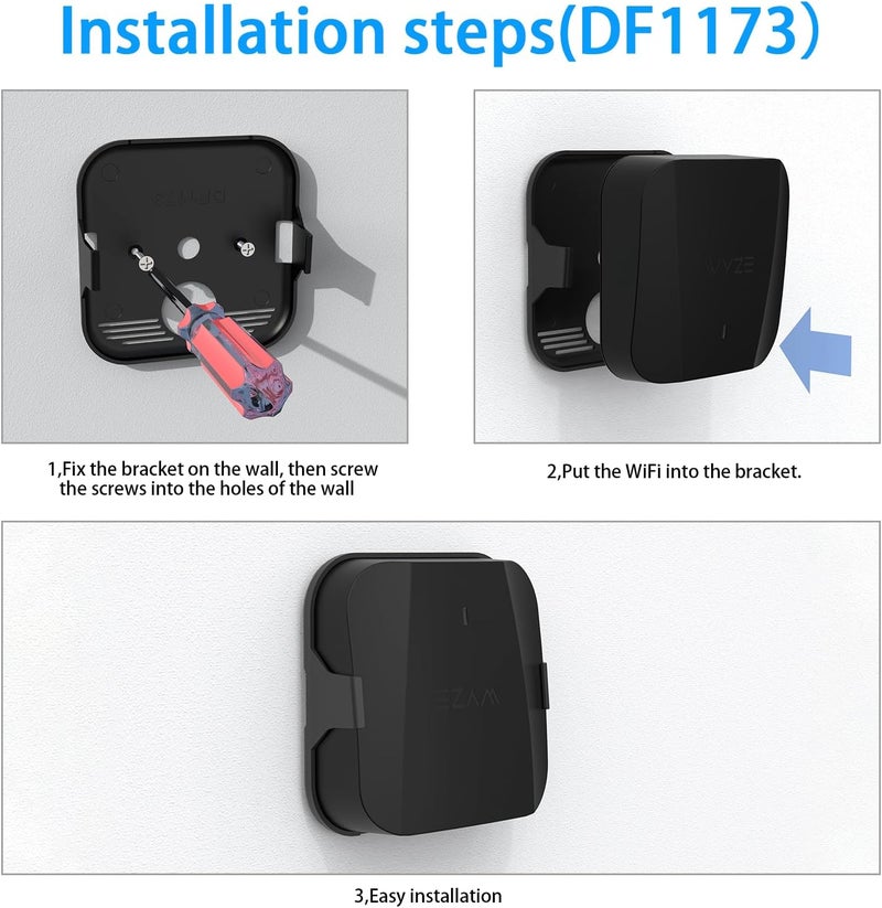 هولاكا حامل الحائط HOLACA لموجه شبكة Wi-Fi 6E Mesh Pro من Wyze - سهولة التركيب - حامل قوسي للحائط - Image 4