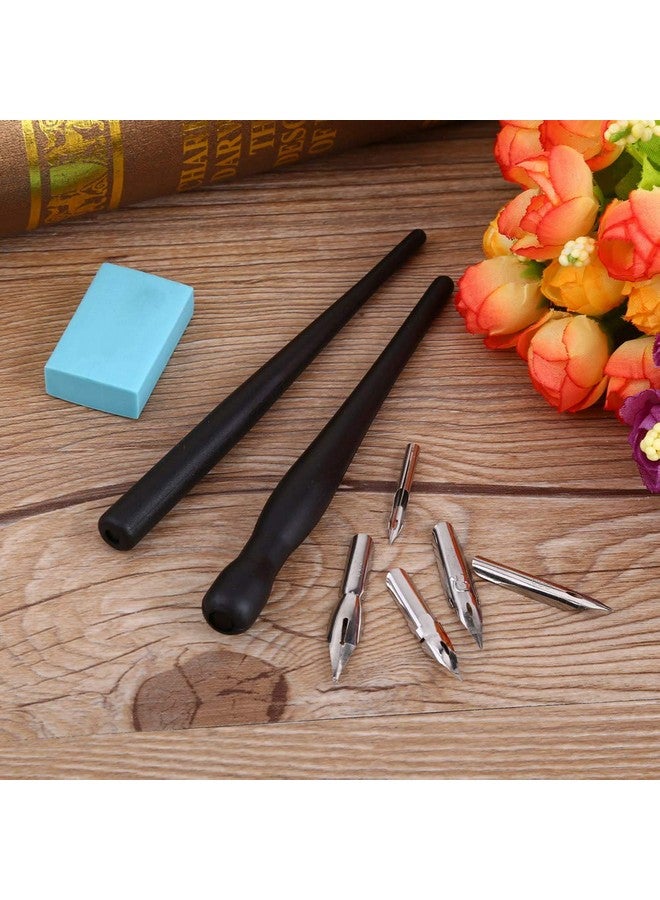 Estink Manga Cartoon Comic Dip Pen Set1 Set Calligraphy Dip Pens Manga Artist Cartoon Comic Drawing Painting Kit Tool With 2 Pen Holders And 5 Nibs - Image 4