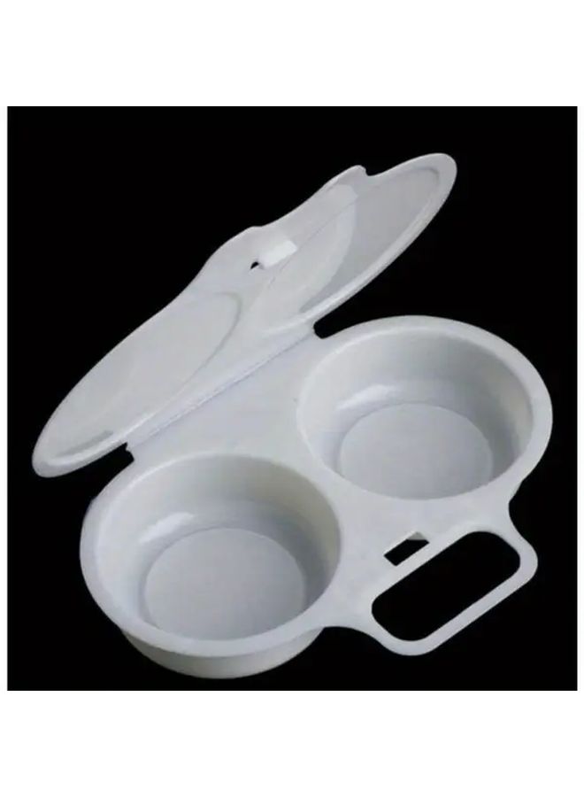White Microwave Egg Poacher Omelette Maker Quick Prep Easy Clean Healthy Cooking - Image 1