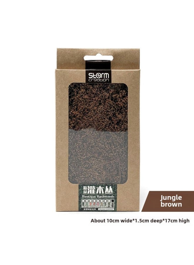 Premium Shrubbery Scene Model Tree Ground Platform Material Thorny Soldier Dry Branch Modification Piece Toy/architecture Model-Color:Jungle Brown  - Image 1