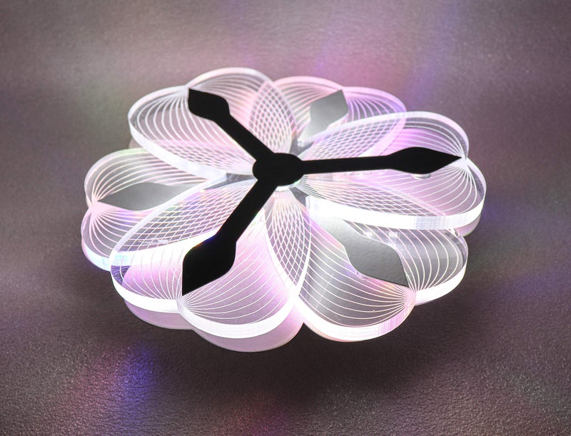 swanart Glowave Elegant Chandelier | 10W RGB LED Ceiling Light | Modern Acrylic Flower Design | Color Changing Ambiance for Bedroom, Living Room | 20cm Diameter - Image 5