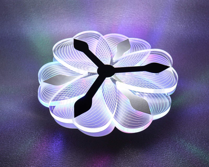 swanart Glowave Elegant Chandelier | 10W RGB LED Ceiling Light | Modern Acrylic Flower Design | Color Changing Ambiance for Bedroom, Living Room | 20cm Diameter - Image 3