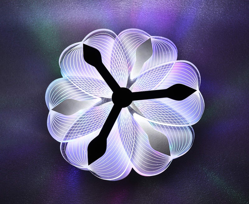 swanart Glowave Elegant Chandelier | 10W RGB LED Ceiling Light | Modern Acrylic Flower Design | Color Changing Ambiance for Bedroom, Living Room | 20cm Diameter - Image 2