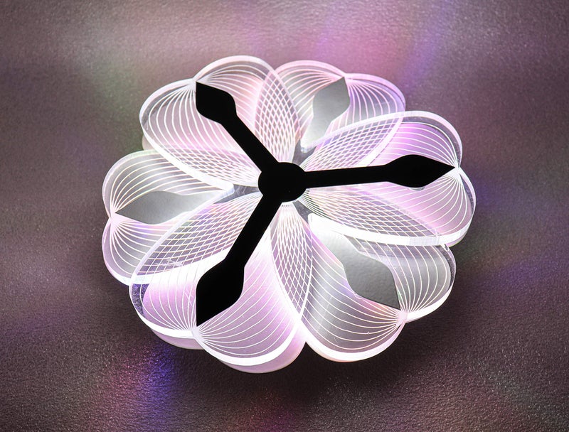 swanart Glowave Elegant Chandelier | 10W RGB LED Ceiling Light | Modern Acrylic Flower Design | Color Changing Ambiance for Bedroom, Living Room | 20cm Diameter - Image 4