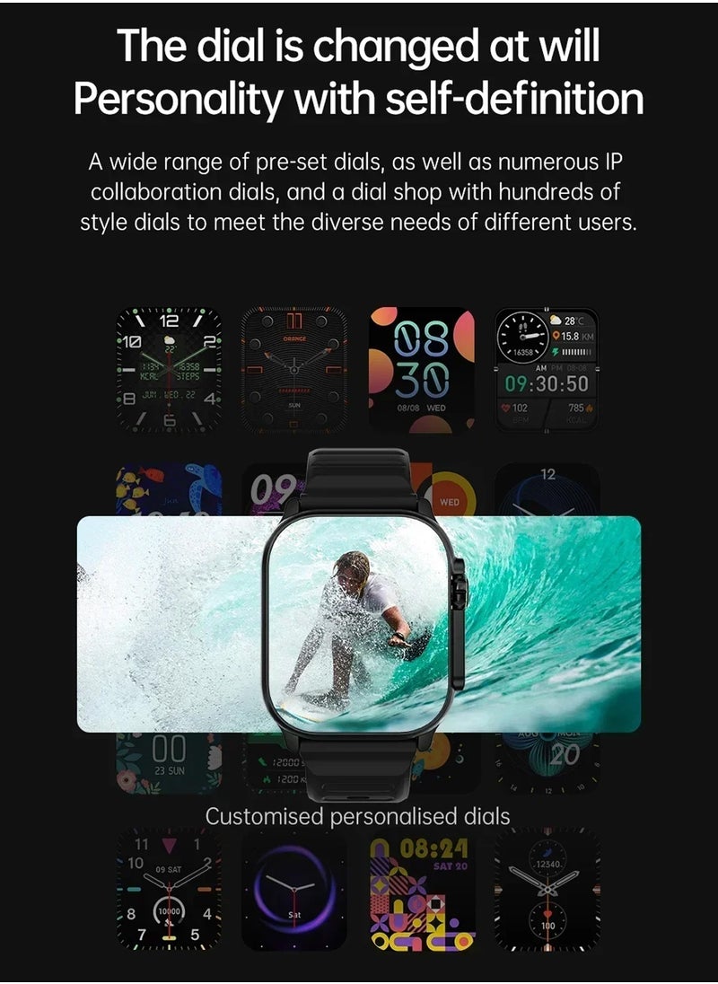 W608 Ultra Smartwatch HD Big Screen Magnetic Wireless Charging Smart Watch Bluetooth Call Sleep Monitor Men Women Watch
