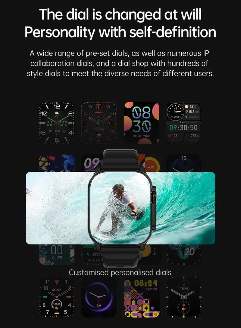 Wtech W608 Ultra Smartwatch HD Big Screen Magnetic Wireless Charging Smart Watch Bluetooth Call Sleep Monitor Men Women Watch - Image 3