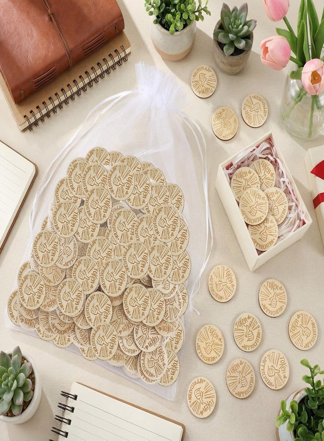 Colingmill 120 Pcs Token of Appreciation Coins Appreciation Tokens Bulk Wooden Kindness Coins Thank You Tokens for Student Awards School Supplies Kids Behavior Employee Nurse Coworker(Thumbs up) - Image 2