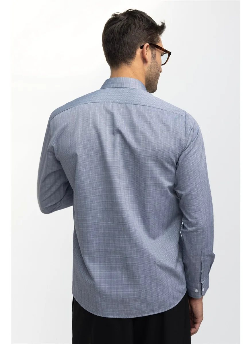 Tudors Classic Fit Comfortable Slim Striped Cotton Tie Collar Men's Shirt