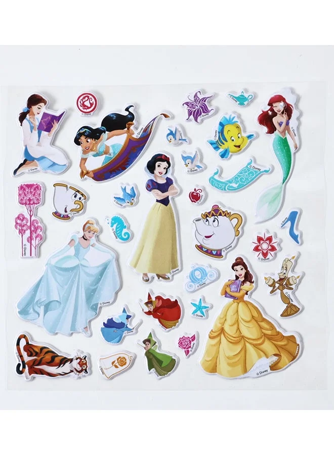 ديزني مجموعة ألعاب ملصقات الأميرة المنفوشة