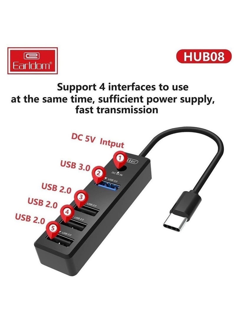 أيرلدوم USB 3.0 Hub 4-Port USB محول 5 جيجابت في الثانية موسع البيانات عالي السرعة - Image 3