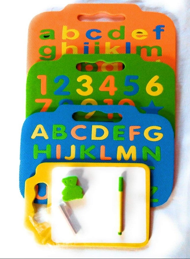 FUTUREZ KEY ® Combo of 2in1 Board and EVA Foam Alphabets for Kids (2 Sided White Black , 69 Pieces Washable, Floating and Colourful Capital Small Letters, Numbers and Shapes) - Image 2