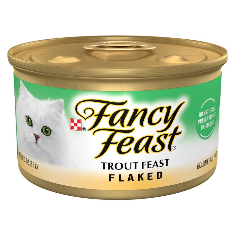 Fancy Feast Purina Fancy Feast Wet Cat Food Flaked Trout Feast - (Pack of 24) 3 oz. Cans - Image 1