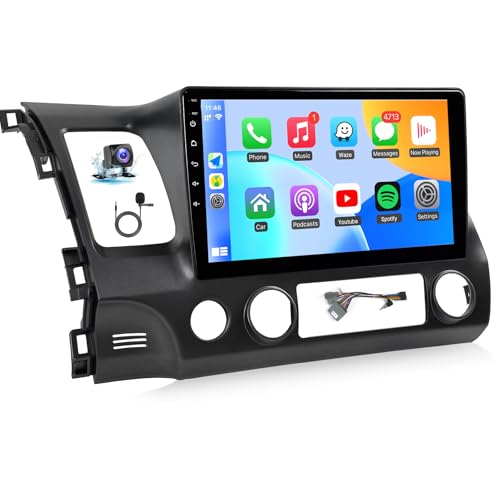 Naifay Android Car Sereo for Honda Civic 2006 2007 2008 2009 2010 2011 Radio, 10.1 inch Touch Screen for Honda Civic Car Radio with Carplay Android Auto Bluetooth WiFi GPS SWC Backup Camera - Image 1