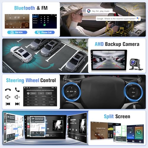 Naifay Android Car Sereo for Honda Civic 2006 2007 2008 2009 2010 2011 Radio, 10.1 inch Touch Screen for Honda Civic Car Radio with Carplay Android Auto Bluetooth WiFi GPS SWC Backup Camera - Image 5