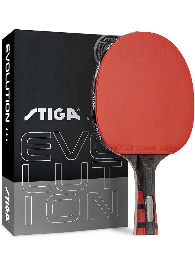 Stiga Evolution Performance Level Table Tennis Racket Made With Approved Rubber For Tournament Play - Image 1
