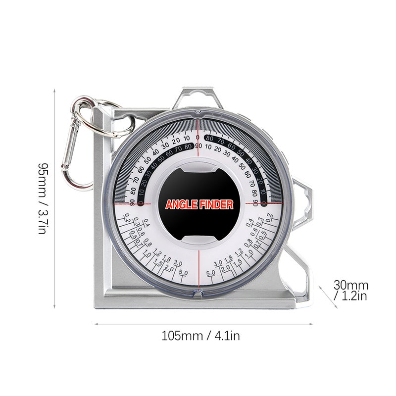 Magnetic Angle Finder Locator Mini Inclinometer Measurement Tool Protractor Tilt Level Meter Dual Level Bubble Back Comparison Table - Image 5