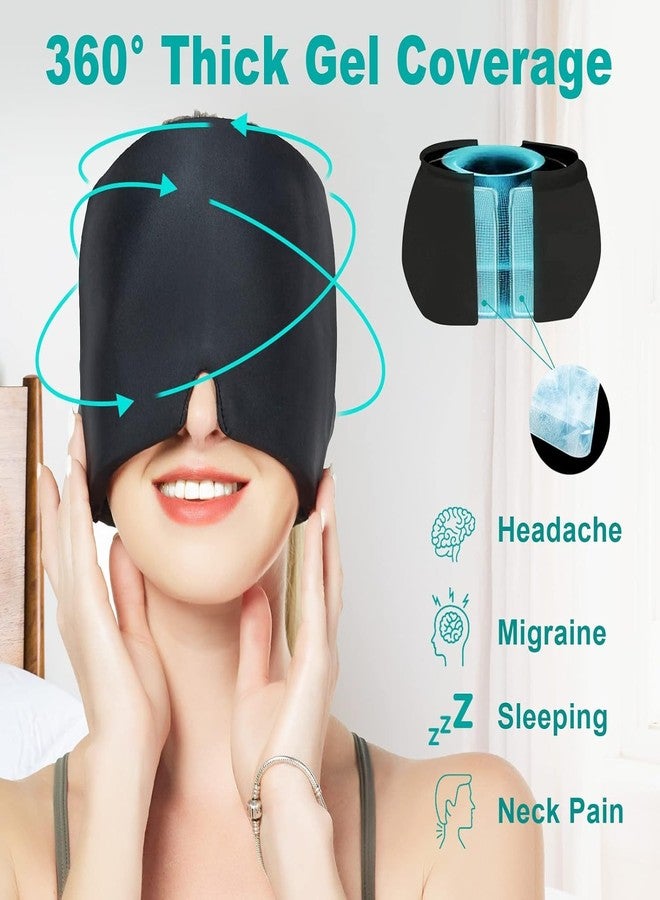 DASOSMI CREATION Migraine Relief Cap, Cooling Gel Hat, Soothing Headache Ice Pack Mask Products, Face Cold Compress Head Wrap for Tension & Stress (Headache Relief Hat for Migraine Cap) - Image 5